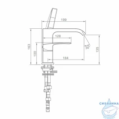 Смеситель для ванны на борт Raglo R02.31.03 с душевым гарнитуром (сатин золотой)