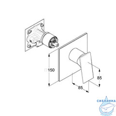 Встраиваемый смеситель для душа Kludi Decus 54755N075 (брашированное золото)