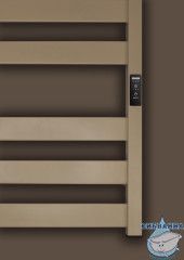 Полотенцесушитель электрический Indigo Oktava Slim П6 (с таймером) 50х60 бежевый (с возможностью скрытого подключения, подключение R/L)