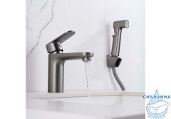 Смеситель с гигиеническим душем Aquatek Ника AQ1812BGM (оружейная сталь)