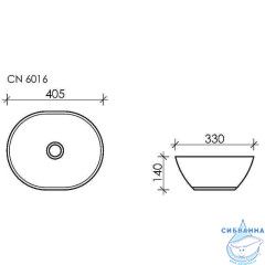  Раковина на столешницу 41 см Ceramicanova Element CN6016