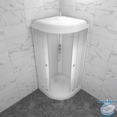 Душевая кабина Тритон Лайт 100х100 А профиль белый, стело лайт Щ0000061831