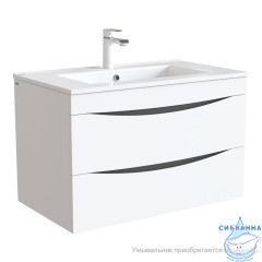 Тумба подвесная, белая, 80 см, Cloud,  IDDIS, CLO80W0i95. Подходит умывальник: 0138000i28