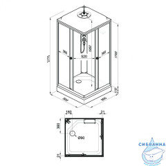 Душевая кабина Тритон Вельвет-К А 90х90