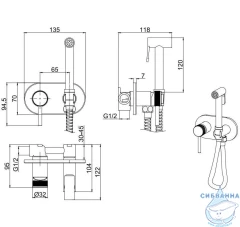 Встраиваемый смеситель с гигиеническим душем Allen Brau Priority 265361 (никель)