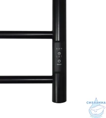 Полотенцесушитель электрический Санприз Аврора П6 50х60  (черный матовый) (подключение универсальное)