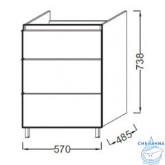 Тумба под раковину Jacob Delafon Odeon Up 60 EB990-N18 белый
