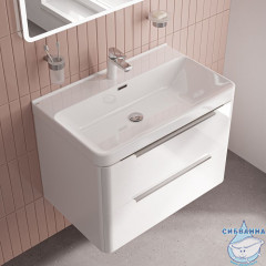 Тумба с умывальником, подвесная, 80 см, белый, Cloud X, IDDIS, CLX80W0i95K подходит умыв. 0178000i28