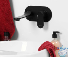 Встраиваемый смеситель для раковины WasserKRAFT Elbe 7430 (черный)