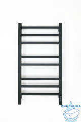 Полотенцесушитель электрический Grois Alex GR-102 40х80 П8 black mat U (черный матовый)