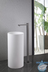 Смеситель для раковины напольный Abber Daheim AF8241NG (никель)