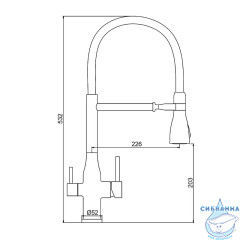 Смеситель для кухни Gappo G4399-76 (черный матовый)