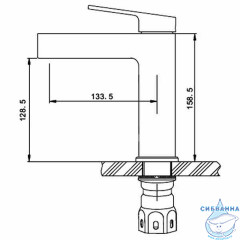 Смеситель для раковины Gappo G1099-30 (без донного клапана) (сатин)