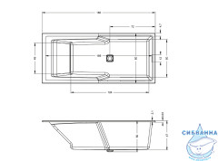 Акриловая ванна Riho Stil Shower 180x80 BR05C0500K00130
