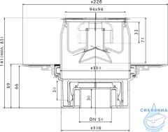 Дренажный трап для душа Pestan Confluo Standard 13000022