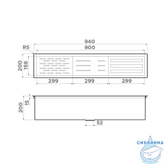 встраиваемая сушка для посуды Omoikiri DRY-02-GM (без вставок) 4999110