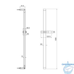 Штанга душевая 70 см Iddis Slide SLI70CLi17 (хром)