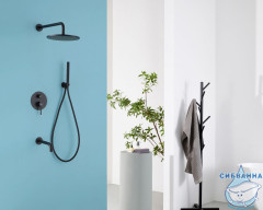 Душевая система ABBER Wasser Kreis 220 1 режим AF8117B (чернй матовый)