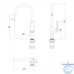  Смеситель для кухни Lemark Bronx LM3705GM (графит)