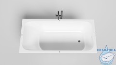 Ванна из искусственного камня Salini Orlando 180x80 (материал S-Sense, белый глянцевый)