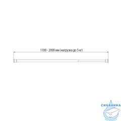 Карниз для ванной комнаты, 110-200 см, золотой матовый, Elegante, IDDIS, RSG0120i14