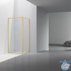 Душевое ограждение Vincea Slim 90x90 профиль брашированное золото, стекло прозрачное VSR-4SLP9090CLG