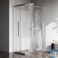 Душевое ограждение AM.PM Func 120x80 W84G-403-12080-MТ профиль хром, стекло прозрачное (без поддона)