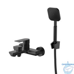 Смеситель для ванны, чёрный матовый, Maze, Milardo, MAZBL00M02