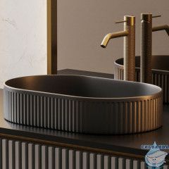 Раковина накладная ABBER Bequem AC2116MB черная матовая