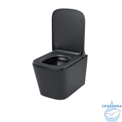 Унитаз подвесной безободковый, чёрный матовый, Bild, IDDIS, BILR2BMi25