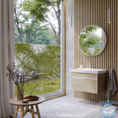 Тумба Aqwella Urban 80 дуб давос с раковиной Фест 80