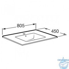 Тумба подвесная Roca Victoria Nord Ice Edition 80 с раковиной Roca Victoria 80 белый глянец