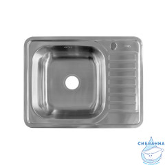 Мойка, нержавеющая сталь, сатин, чаша слева, 650*500, Basic, IDDIS, BAS65SLi77