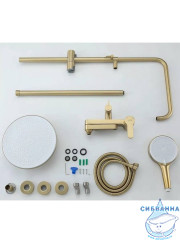 Душевая система Gappo G2499-33 250 1 режим (сатин золотой)