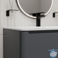 Тумба с умывальником Iddis Edifice 80 см темно-серый EDI80D0i95