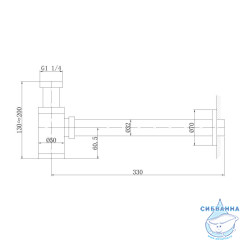 Сифон для умывальника ABBER AF0030W белый матовый