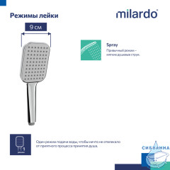 Лейка для душа Milardo Ideal Spa 1 режим ILS1FCSM18
