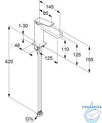  Смеситель для раковины Kludi Decus 54282N075 (брашированное золото )
