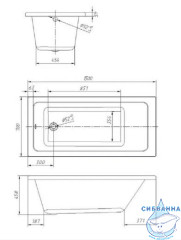 Ванна акриловая Toni Arti Noche 150x70