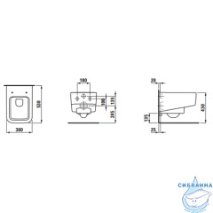 Унитаз подвесной безободковый Laufen Pro S 8.2096.2.000.000.1 (без сиденья) 