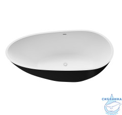 Акриловая ванна Grossman Fly GR-1102MB 170x80 с каркасом (белый/черный матовый)