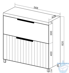 Тумба под раковину Viant Сицилия 60Н белая
