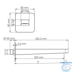 Душевая система Wasserkraft 300 1 режим A8851.310.311.338.330.290.292.291 (розовое золото)