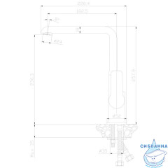Смеситель для кухни Rossinka W35-23 (хром/белый)