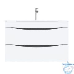 Тумба с умывальником, подвесная, 80 см, белая, Cloud, IDDIS, CLO80W0i95K