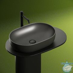  Раковина на столешницу 60 см Ceramicanova Element CN6047MDH (антрацит)