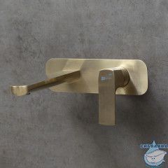 Смеситель для раковины встраиваемый Lemark Ursus LM7226BG (брашированное золото)