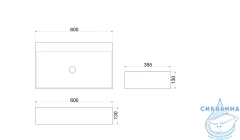 Раковина на столешницу 60 см SantiLine SL-1093