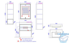 Пенал Aqwella Clarberg Logic LOG0535 белый