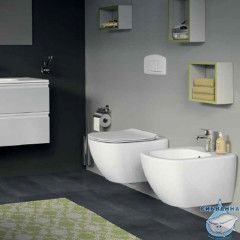 Инсталляция Ideal Standard ProSys SmartFlush с кнопкой смыва в комплекте с унитазом Ideal Standard TESI AquaBlade c сиденьем Soft close (микролифт), R029901